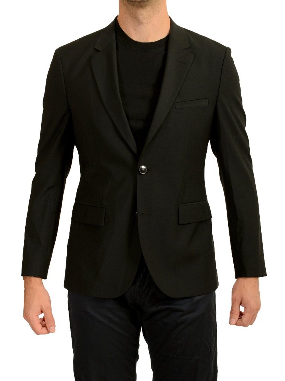 Hugo Boss Men's "Karl-Tom244X" Black Wool Sport Coat Blazer US 36R IT 46R